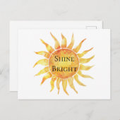 Carte Postale Soleil ciel brillant (Devant / Derrière)