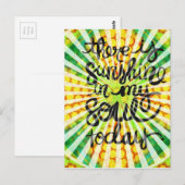 Carte Postale Soleil dans mon âme Aujourd'hui Art numérique (Devant / Derrière)