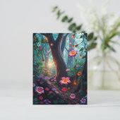 Carte Postale Soleil dans une forêt de fées lunaires (Debout devant)