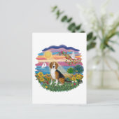 Carte Postale Soleil d'Automne - Beagle #7 (Debout devant)