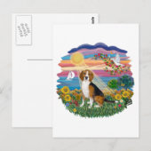 Carte Postale Soleil d'Automne - Beagle #7 (Devant / Derrière)