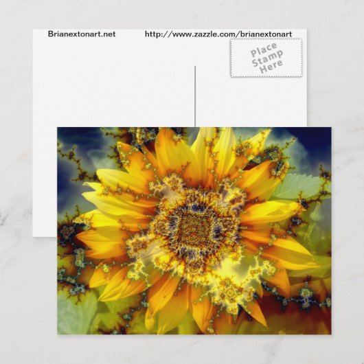 Carte Postale Soleil de fleur (Devant / Derrière)