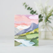 Carte Postale Soleil de Green Mountains | Aquarelle (Debout devant)