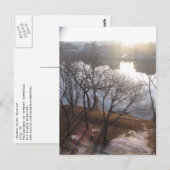 Carte Postale soleil de la rivière hudson (Devant / Derrière)