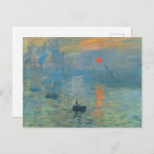 Carte Postale Soleil de l'impression Claude Monet (Devant / Derrière)