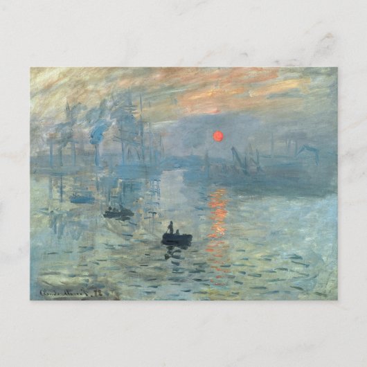 Carte Postale Soleil de l'impression Claude Monet (Devant)