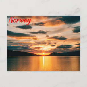 Carte Postale Soleil de minuit, nord de la Norvège
