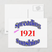 Carte Postale Soleil de propagation 1921 (Devant / Derrière)