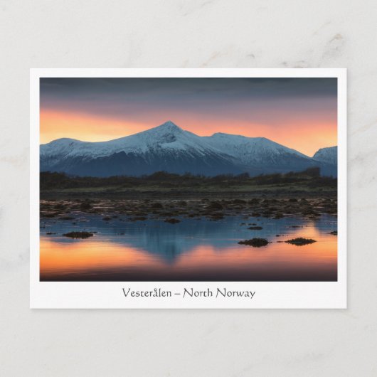 Carte Postale Soleil de Vesteralen Norvège (Devant)