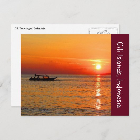 Carte Postale soleil d'indonésie (Devant / Derrière)