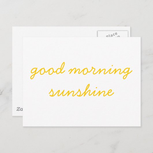 Carte Postale Soleil du bon matin (Devant / Derrière)