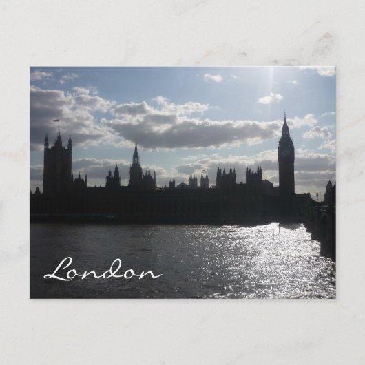 Carte Postale soleil du parlement d'angleterre (Devant)