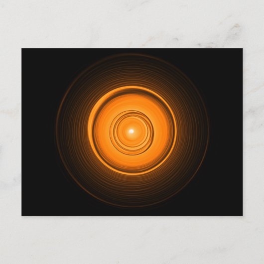 Carte Postale Soleil en céramique orange (Devant)