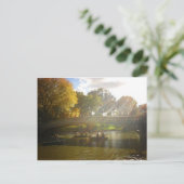 Carte Postale Soleil et bateaux, pont Bow, Central Park (Debout devant)
