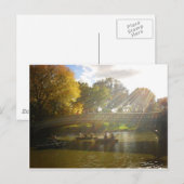 Carte Postale Soleil et bateaux, pont Bow, Central Park (Devant / Derrière)