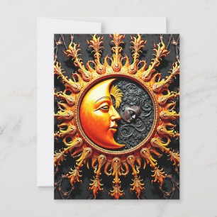 Carte Postale Soleil et Lune