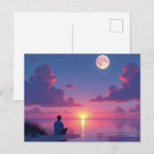 Carte Postale Soleil et lune (Devant / Derrière)
