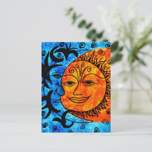 Carte Postale Soleil et Lune (Debout devant)