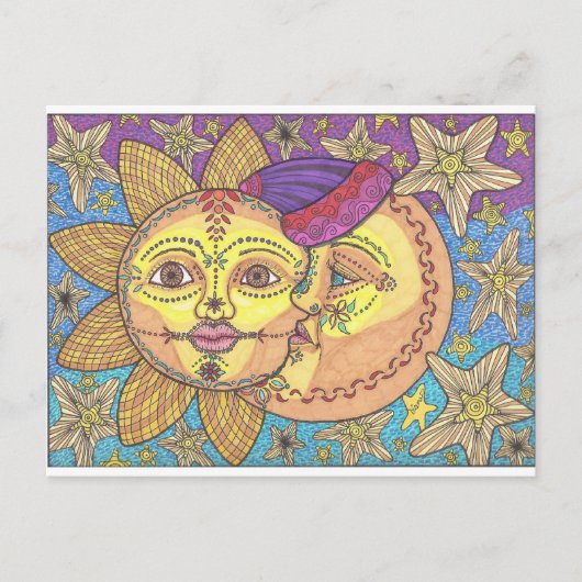 Carte Postale Soleil et Lune 2 (Devant)