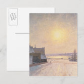 Carte Postale Soleil et neige, Scène de Stockholm (Devant / Derrière)