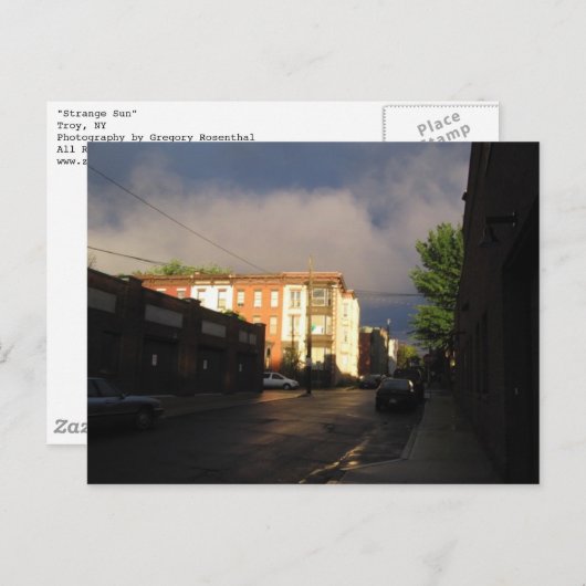 Carte Postale soleil étrange (Devant / Derrière)