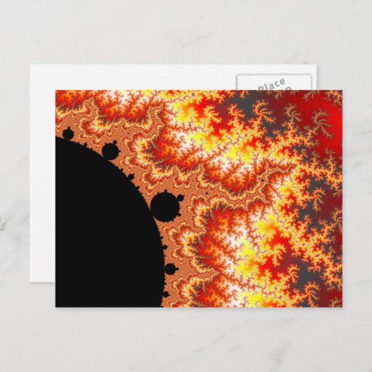 Carte Postale Soleil flamboyant - Fractal (Devant / Derrière)