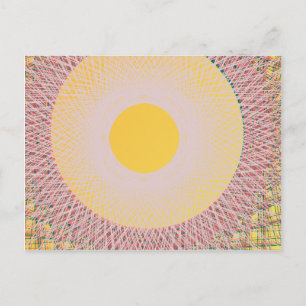 Carte Postale soleil jaune art abstrait