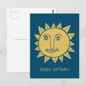 Carte Postale Soleil joyeux JOYEUX ANNIVERSAIRE PERSONNALISÉ (Devant / Derrière)
