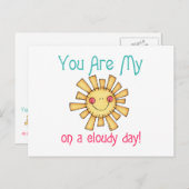 Carte Postale Soleil le jour nuageux (Devant / Derrière)