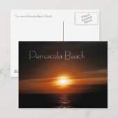 Carte Postale Soleil levant — Plage de Pensacola (Devant / Derrière)
