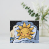 Carte Postale soleil lunaire dans le lit (Debout devant)