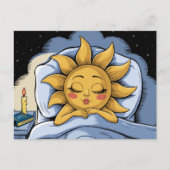 Carte Postale soleil lunaire dans le lit (Devant)