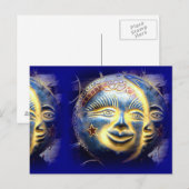 carte postale soleil lune et étoiles (Devant / Derrière)