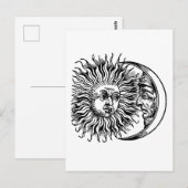 Carte Postale Soleil médiéval et lune (Devant / Derrière)