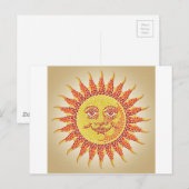 Carte Postale Soleil mosaïque (Devant / Derrière)