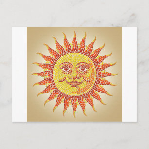 Carte Postale Soleil mosaïque