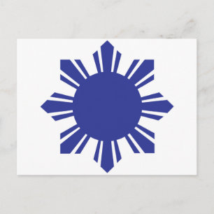 Carte Postale Soleil philippin - Bleu