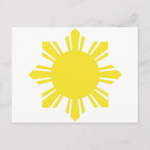 Carte Postale Soleil philippin - Jaune