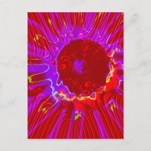 Carte Postale soleil rouge (Devant)