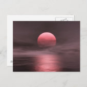 Carte Postale Soleil rouge (Devant / Derrière)