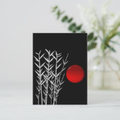 Carte Postale Soleil rouge noir blanc zen (Debout devant)