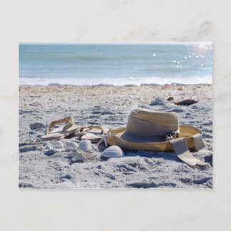 Carte Postale Soleil, sable, plage, vacances
