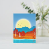 Carte Postale Soleil sur Blue Mountain avec Deer Lake (Debout devant)