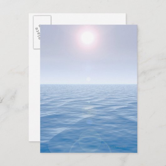 Carte Postale Soleil sur mer (Devant / Derrière)