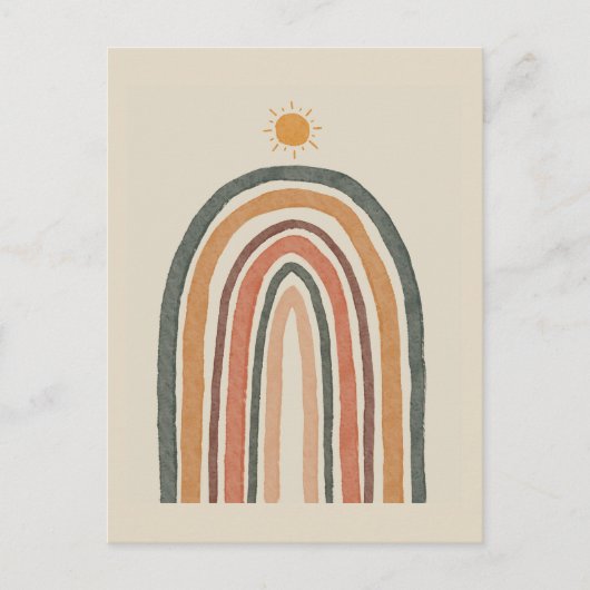 Carte Postale Soleil sur un arc-en-ciel (Devant)
