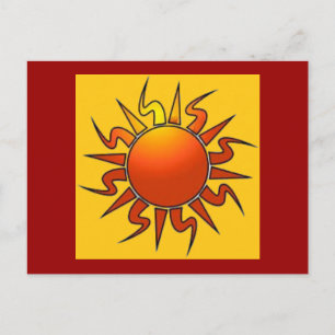 Carte Postale Soleil tribal