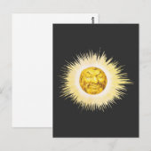 Carte Postale Soleil visage heureux (Devant / Derrière)
