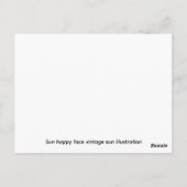 Carte Postale Soleil visage heureux (Dos)