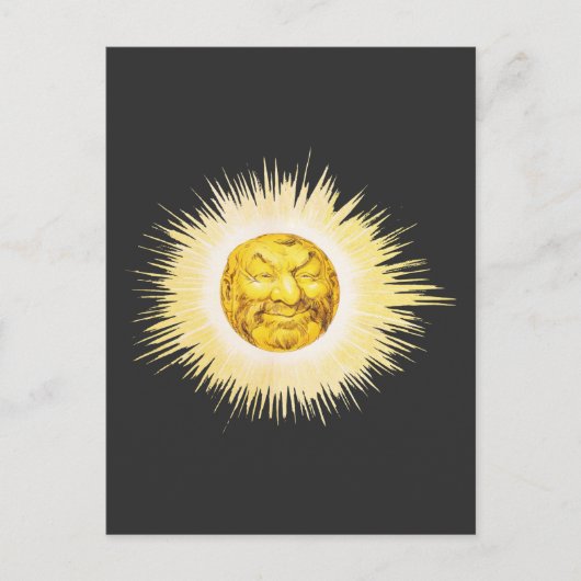 Carte Postale Soleil visage heureux (Devant)