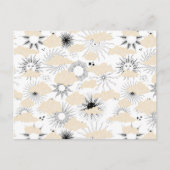 Carte Postale Soleils noirs stylisés derrière des nuages tan tex (Devant)